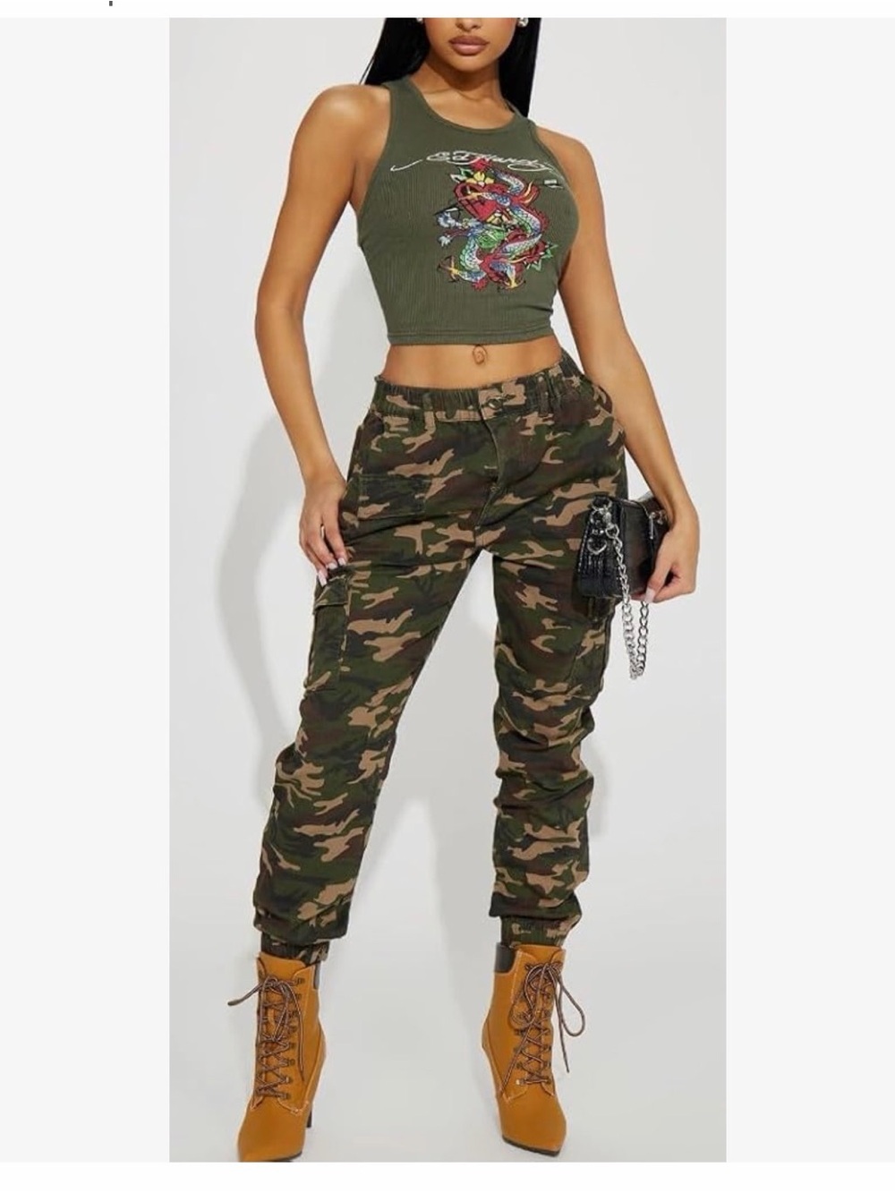 Camo stretch pants size large